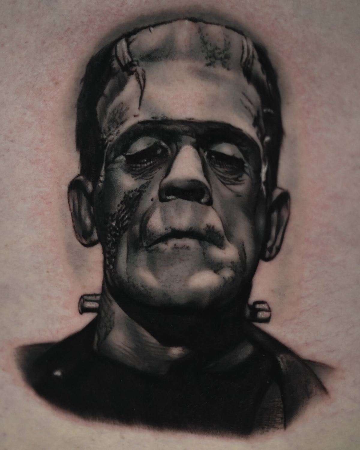 Boris Karlof Frankenstein Portrait tattoo